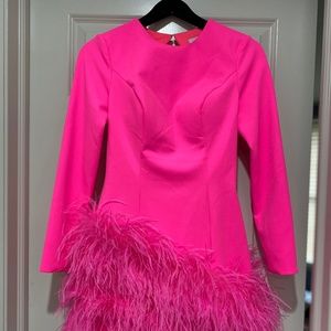 Ashley Lauren Feather Dress